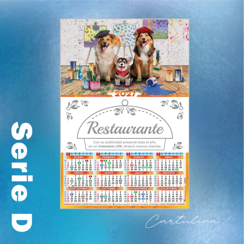 D - Calendario de Cartulina, Mediano