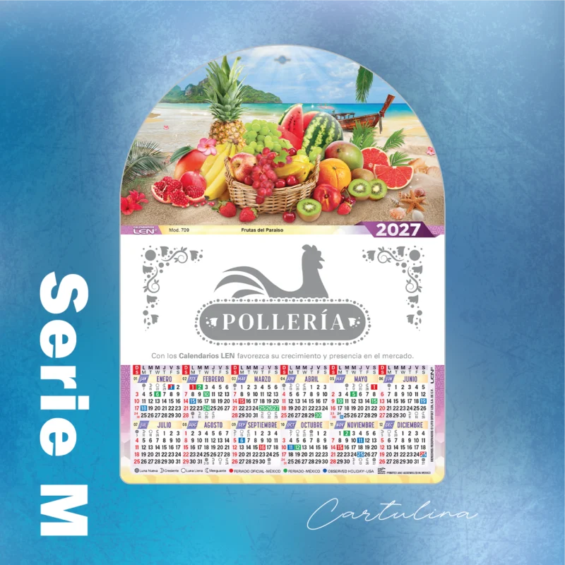 M - Calendario de Cartulina, Chico