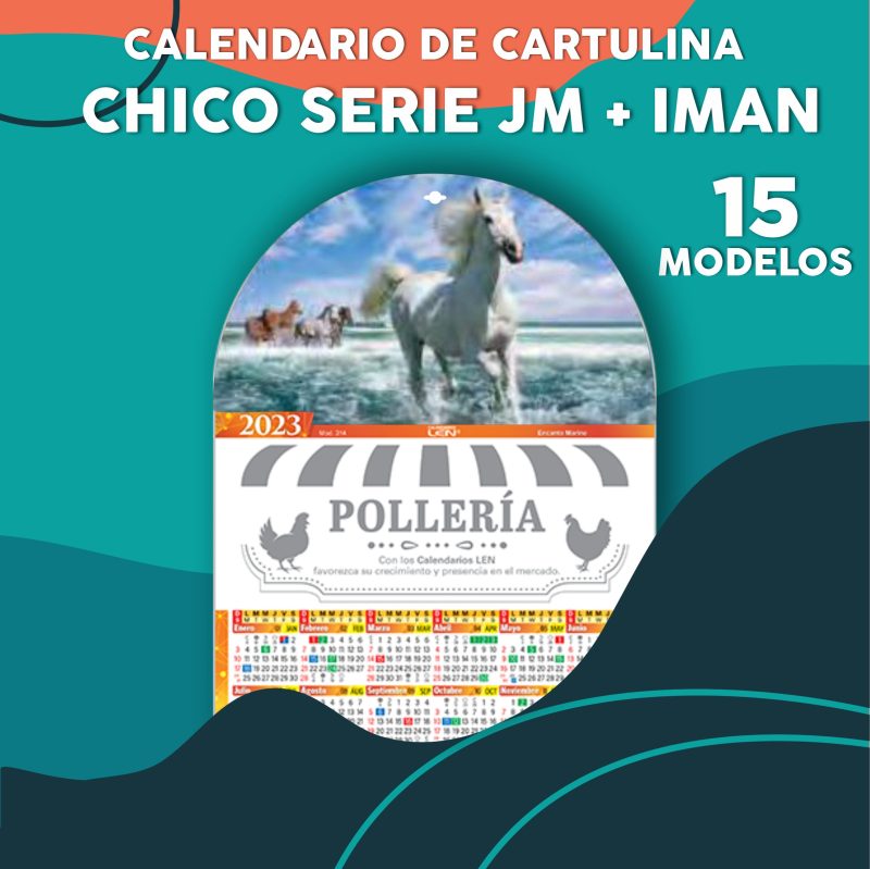 JM - Calendario de Cartulina, Chico + Imanes